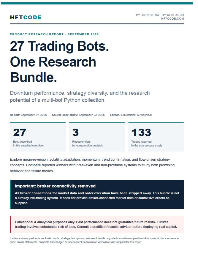 27 Python Trading Bots Bundle | Algorithmic Strategy Source Code