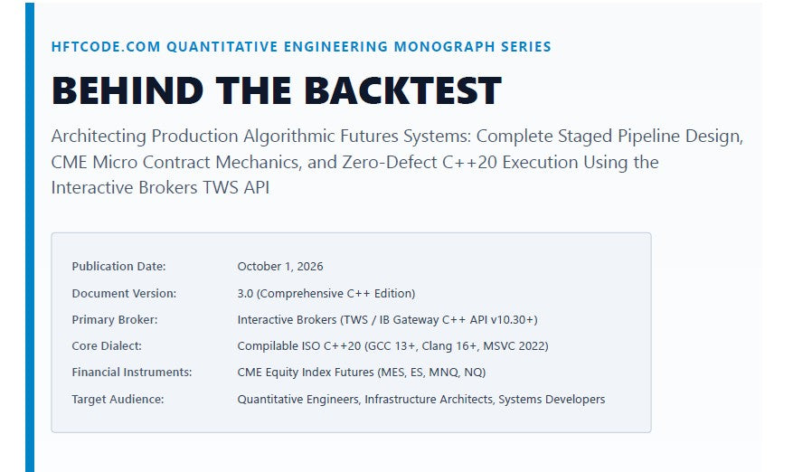 Behind the Backtest: Engineering Production Algorithmic Futures Systems with Interactive Brokers C++ API (Technical Monograph & Source Architecture)